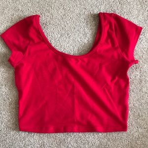 Red crop top